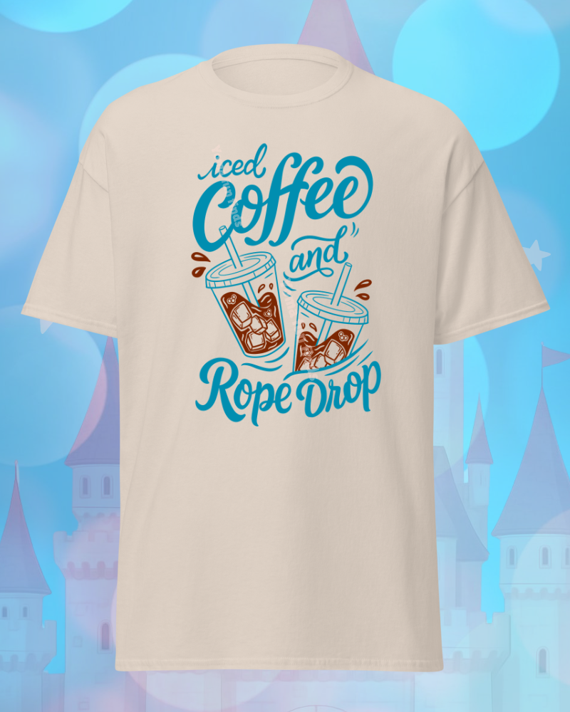 Rope Drop Coffee Lover Graphic Tee | Magical Vacation Men's & Women's Shirt