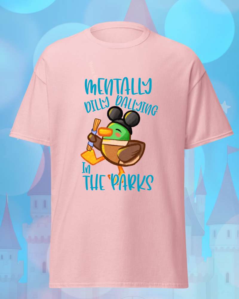 Mentally Dilly-Dallying in the Parks – Custom Disney-Inspired Fan Tee