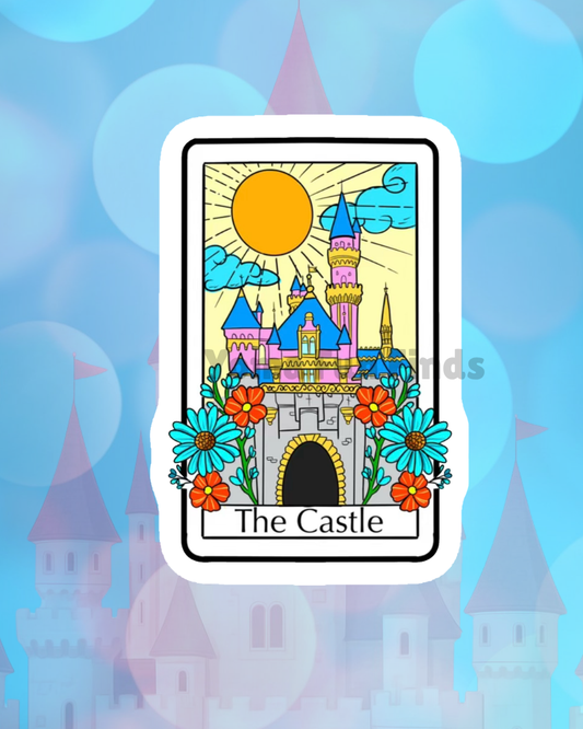 The Castle Tarot Card Sticker | Waterproof Theme Park Vinyl Decal