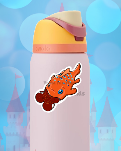 Magical Orange Fish Snack Sticker | Waterproof Theme Park Ice Cream Decal