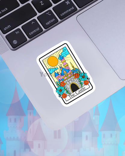The Castle Tarot Card Sticker | Waterproof Theme Park Vinyl Decal