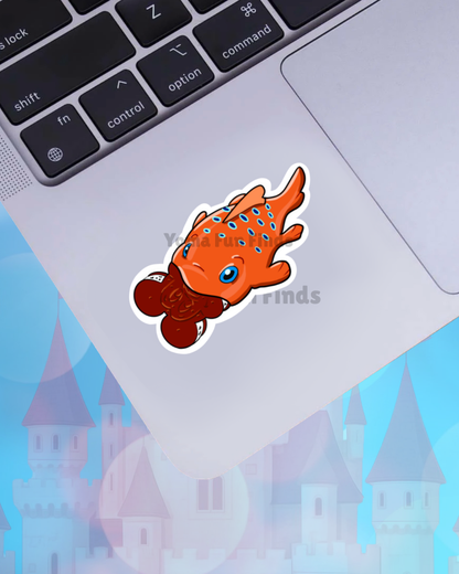 Magical Orange Fish Snack Sticker | Waterproof Theme Park Ice Cream Decal