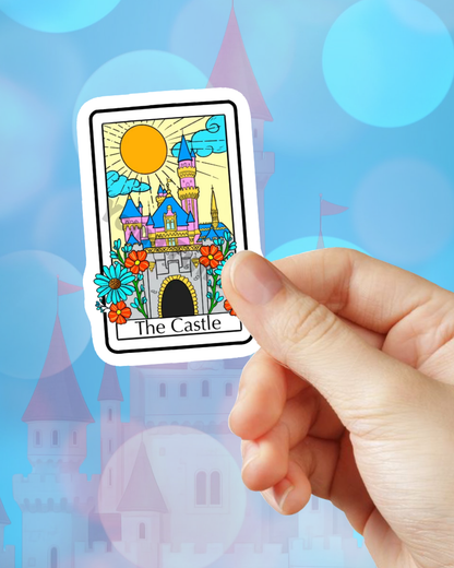 The Castle Tarot Card Sticker | Waterproof Theme Park Vinyl Decal