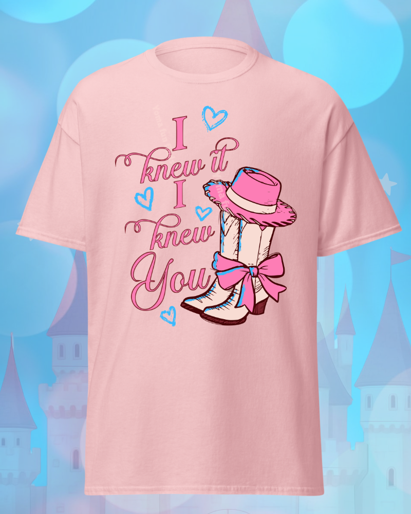 "I Knew It. I Knew You." Western Cowgirl Graphic Tee | Pastel Country Aesthetic Shirt