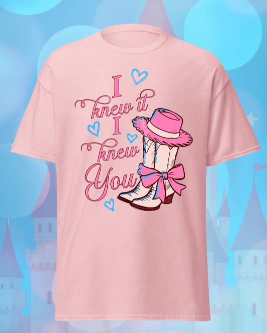 "I Knew It. I Knew You." Western Cowgirl Graphic Tee | Pastel Country Aesthetic Shirt