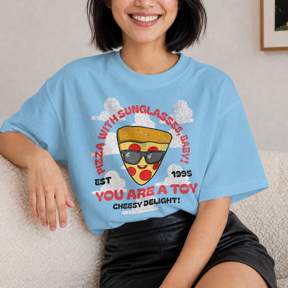 Pizza With Sunglasses Shirt, Pizza Toy Graphic Tee